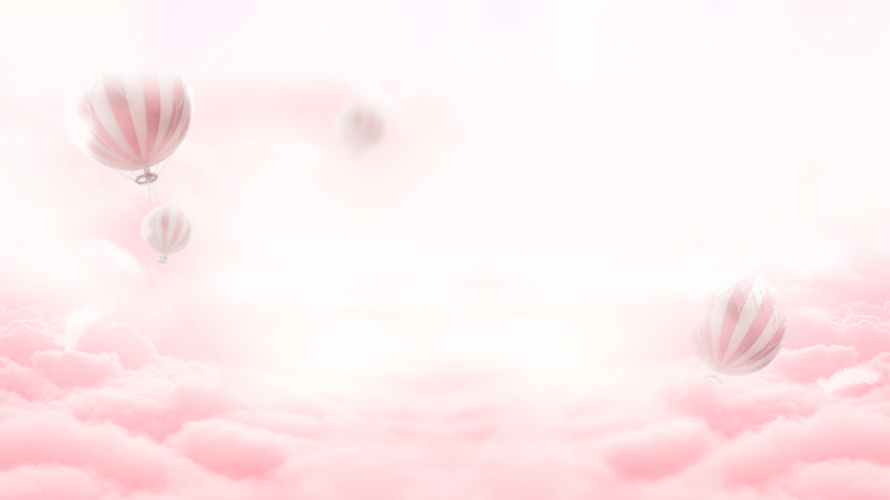 粉红色云层天空热气球素材