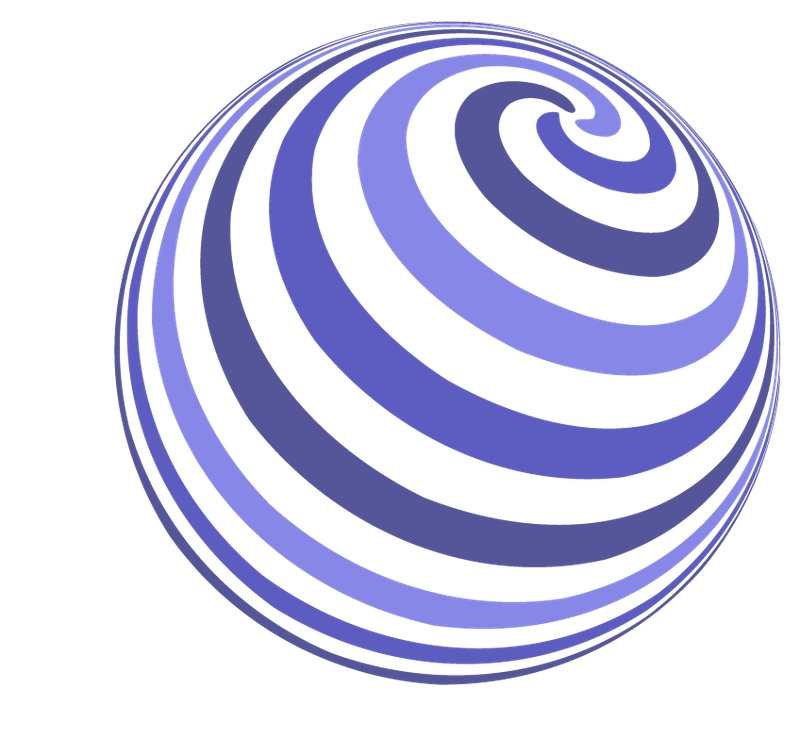 紫色螺旋条纹立体小球 