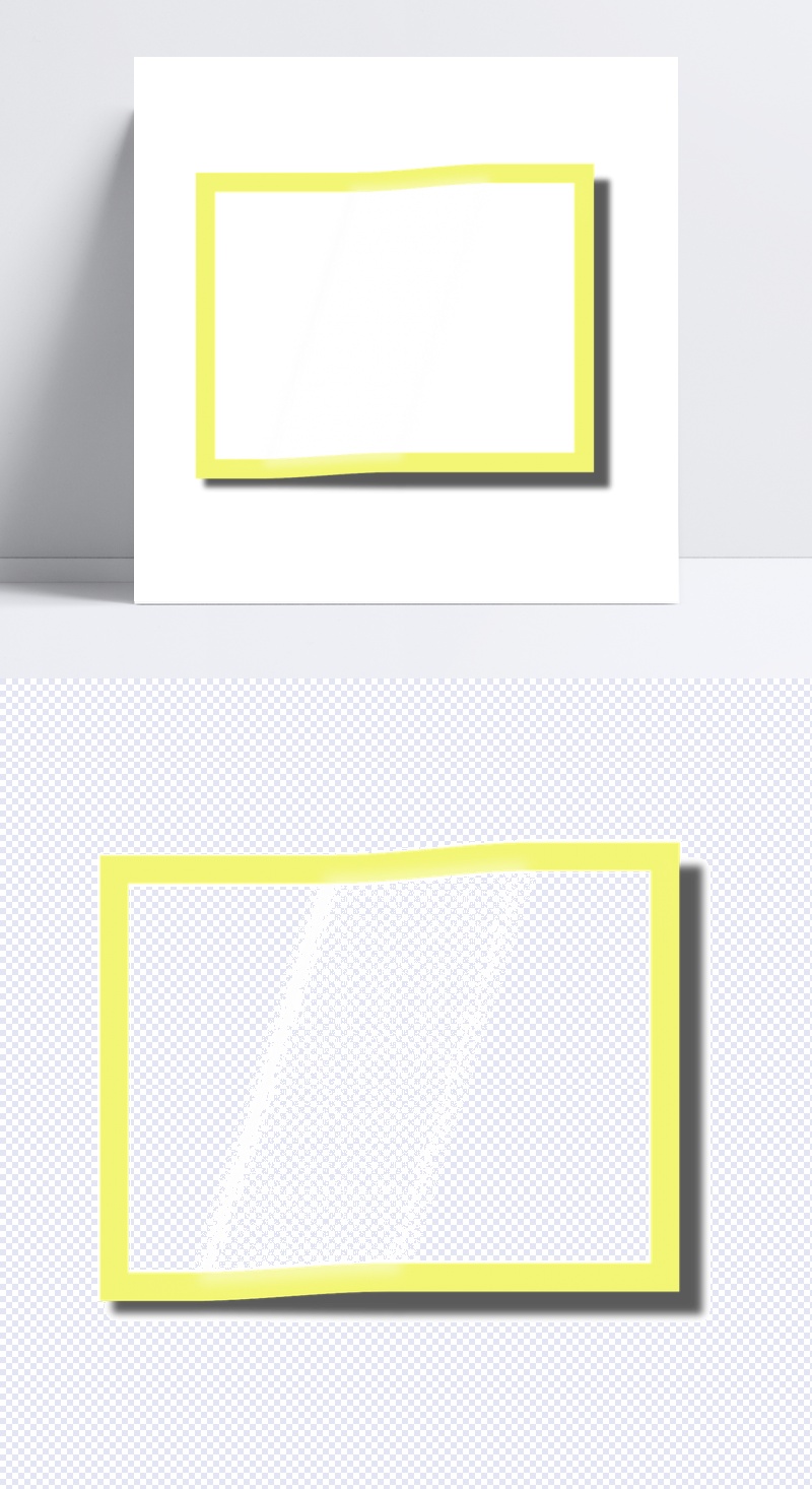 边框手绘边框素材 黄色边框