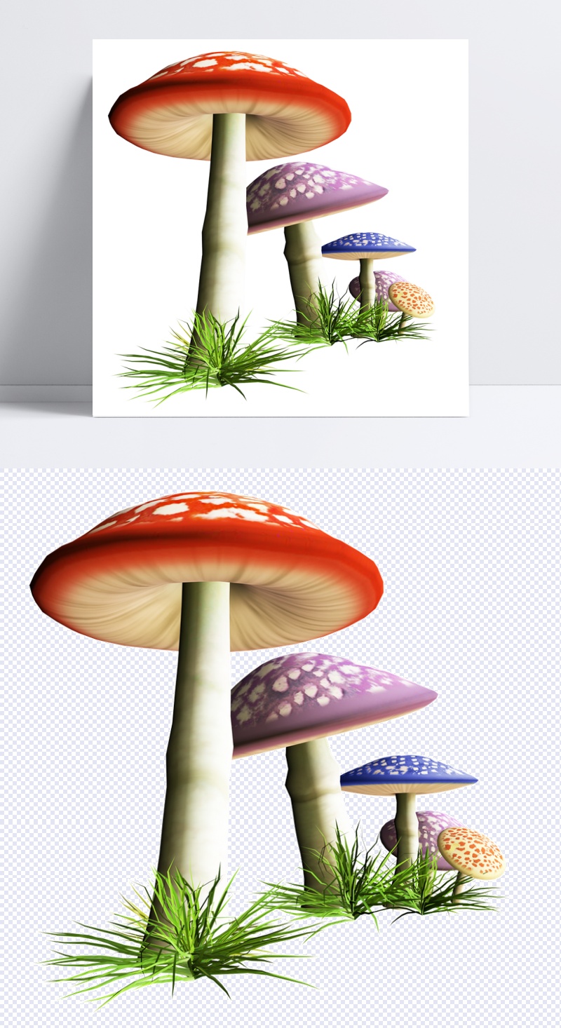 蘑菇设计模板素材