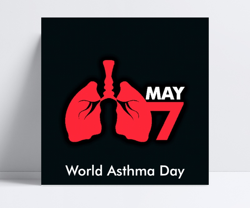 矢量世界哮喘日海报素材