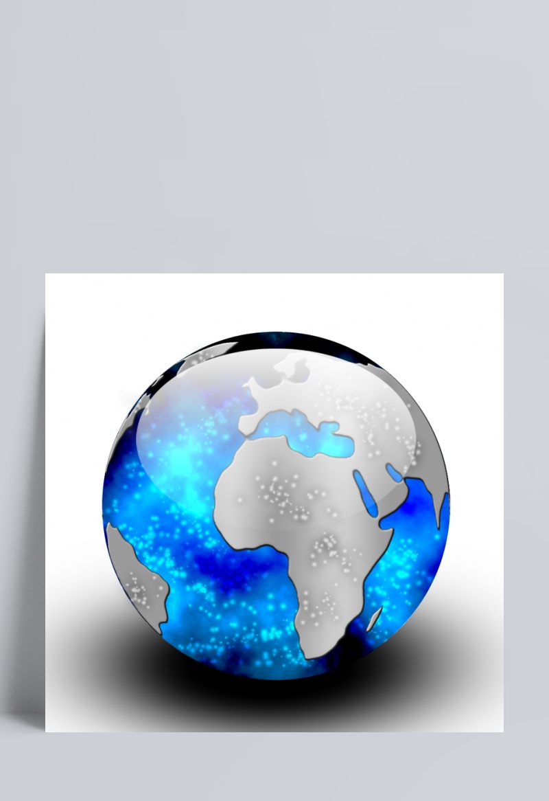 新精品蓝色地球PSD设计