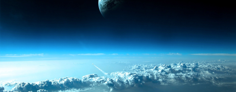 云层天际太空背景