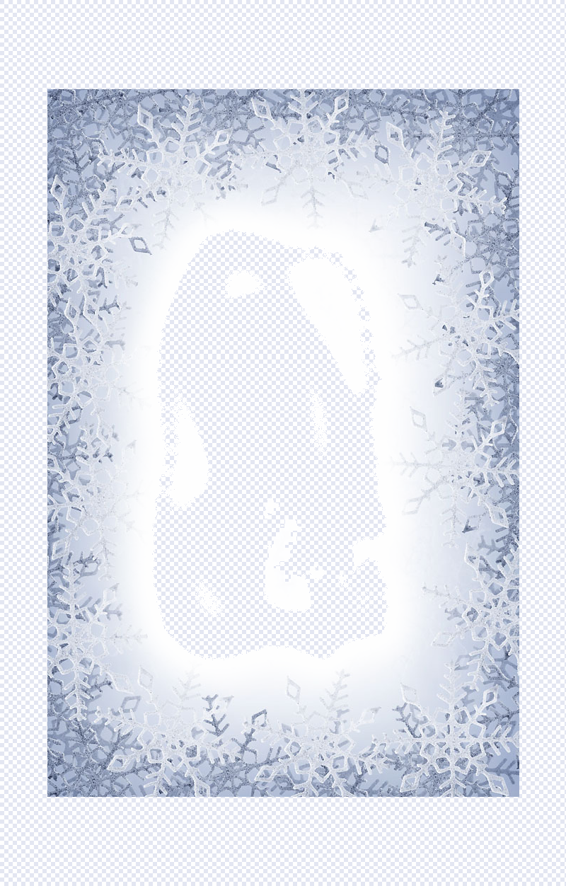 圣诞节光栅图表,圣诞节白色边界,灰色和白色雪花框架例证PNG clip图片