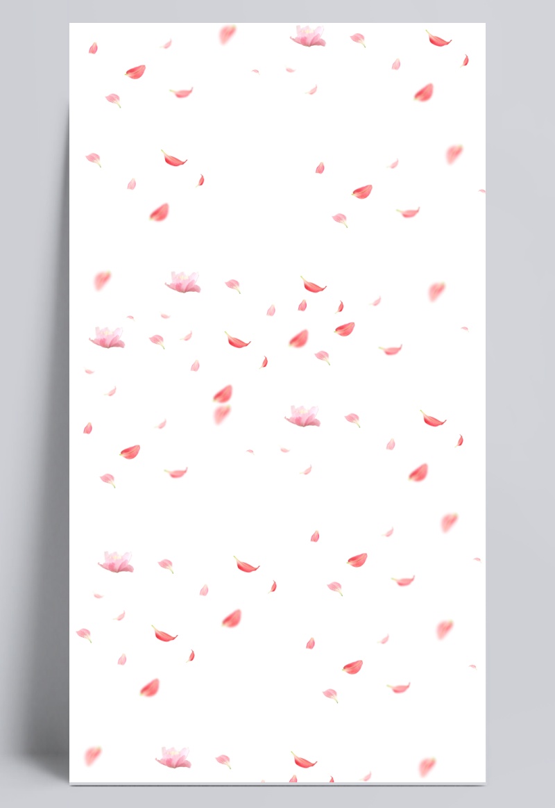 浪漫粉色漂浮花瓣