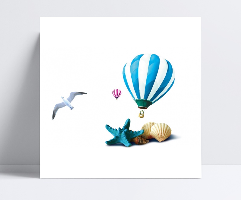 气球海鸥贝壳海螺