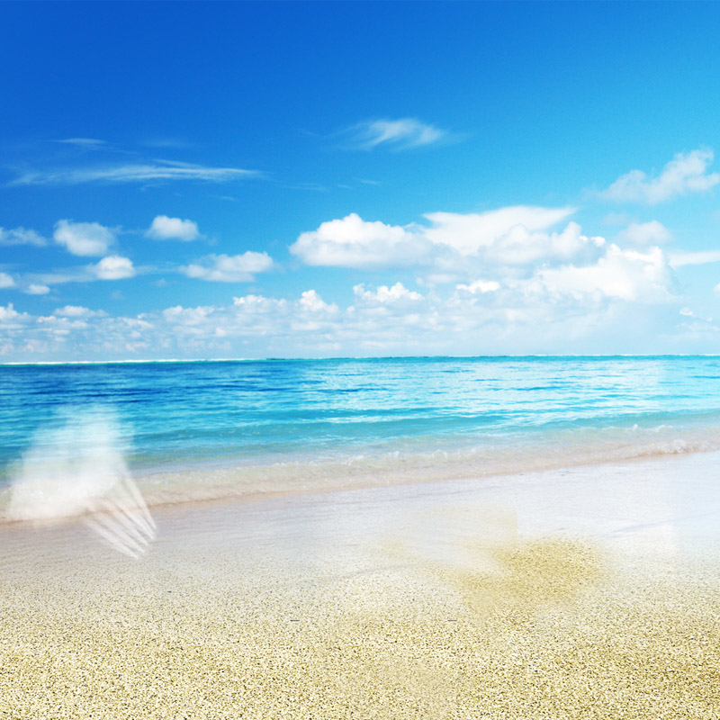 蓝色沙滩大气 夏季产品聚划算直通车主图图片