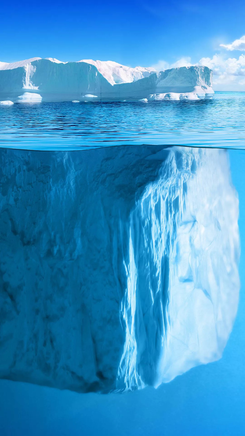 水下蓝色冰山风景H5背景
