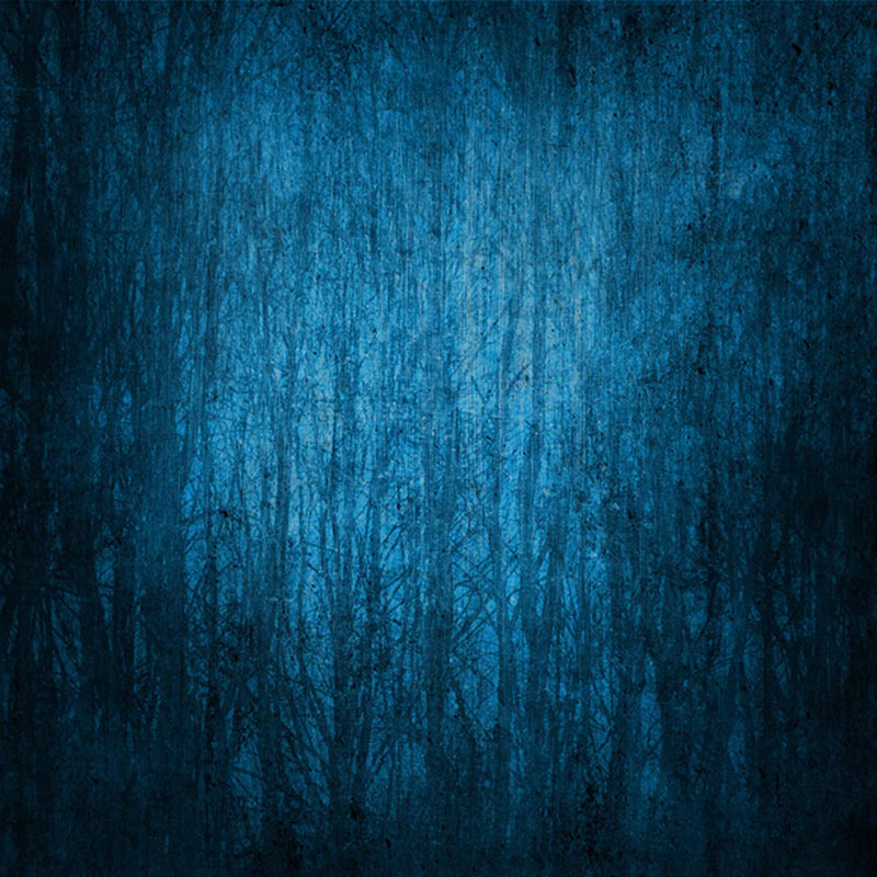 蓝色复古刻画树林渐变背景