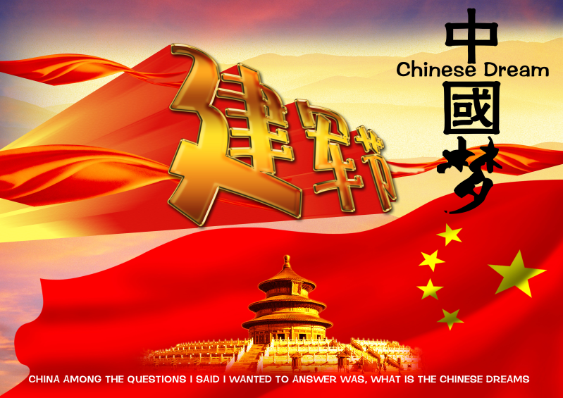 中国梦建军节海报图片