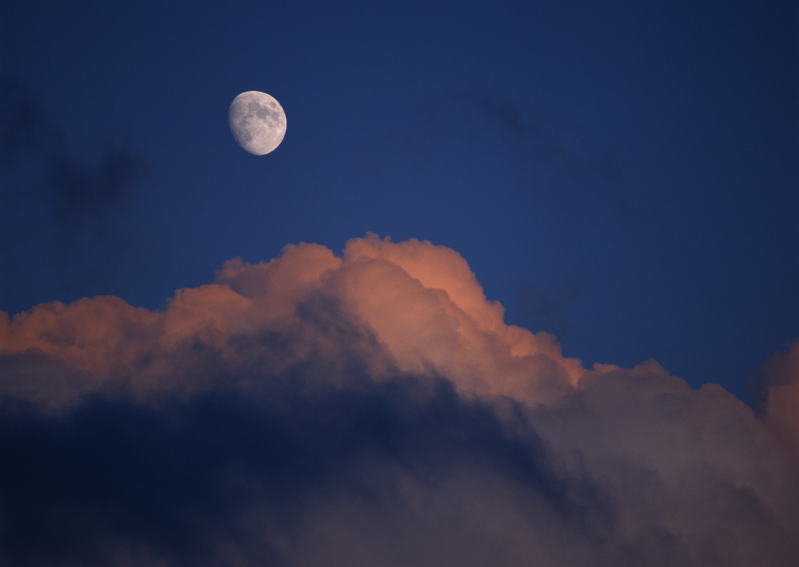 红毛怪 收藏 下载                  日落 月亮 唯美 大气 月光 天空