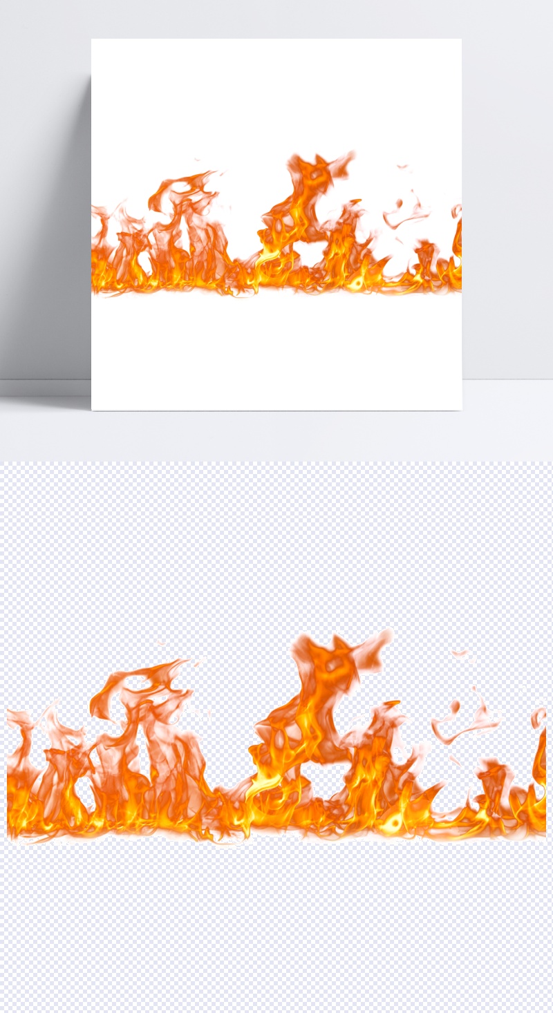 燃烧的橙色火焰免抠png透明图层素材