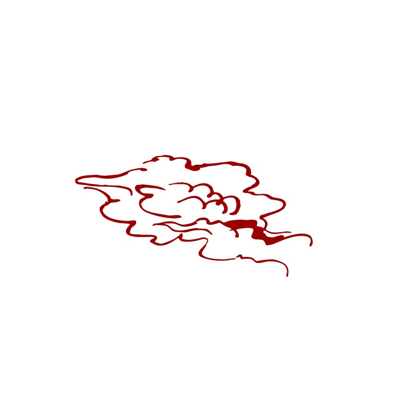红色祥云装饰图案png元素