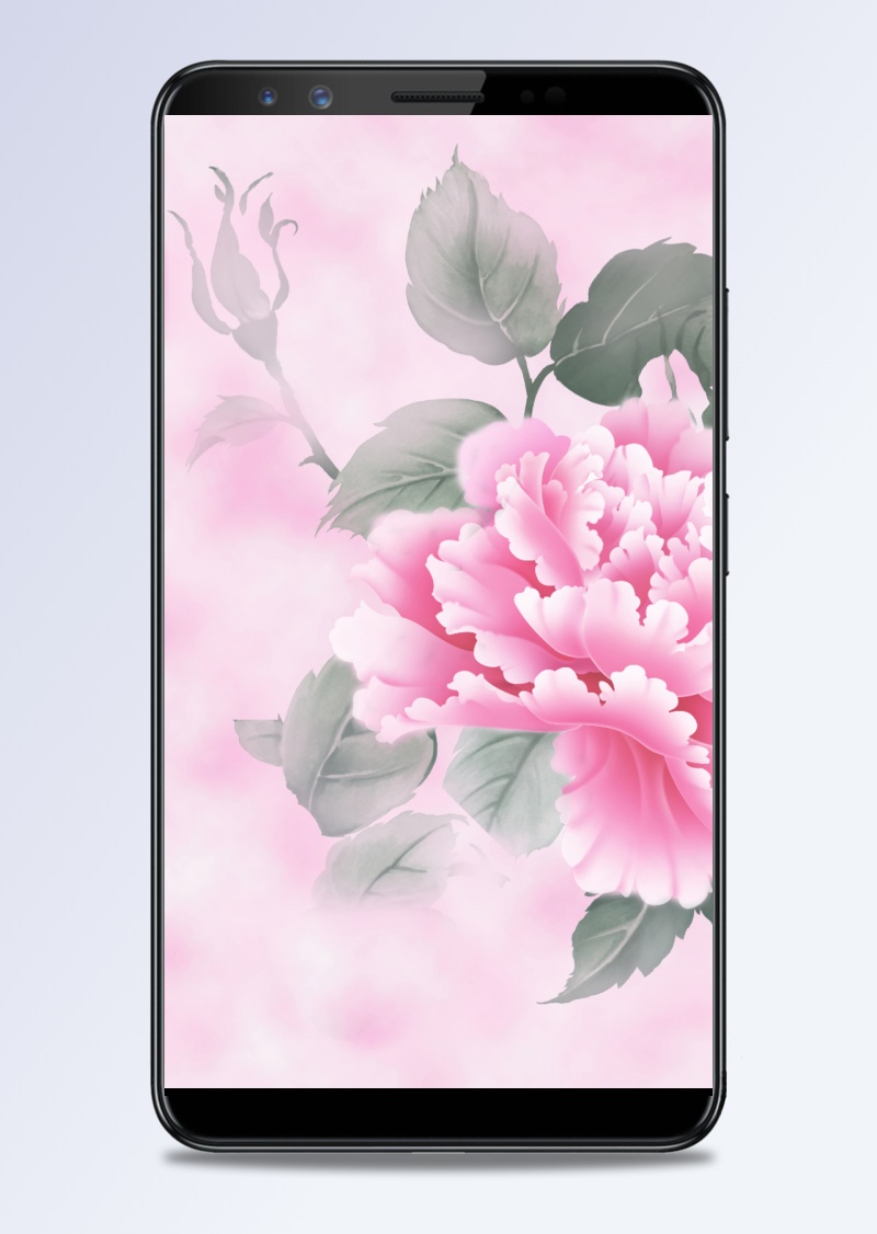 粉色花卉H5背景