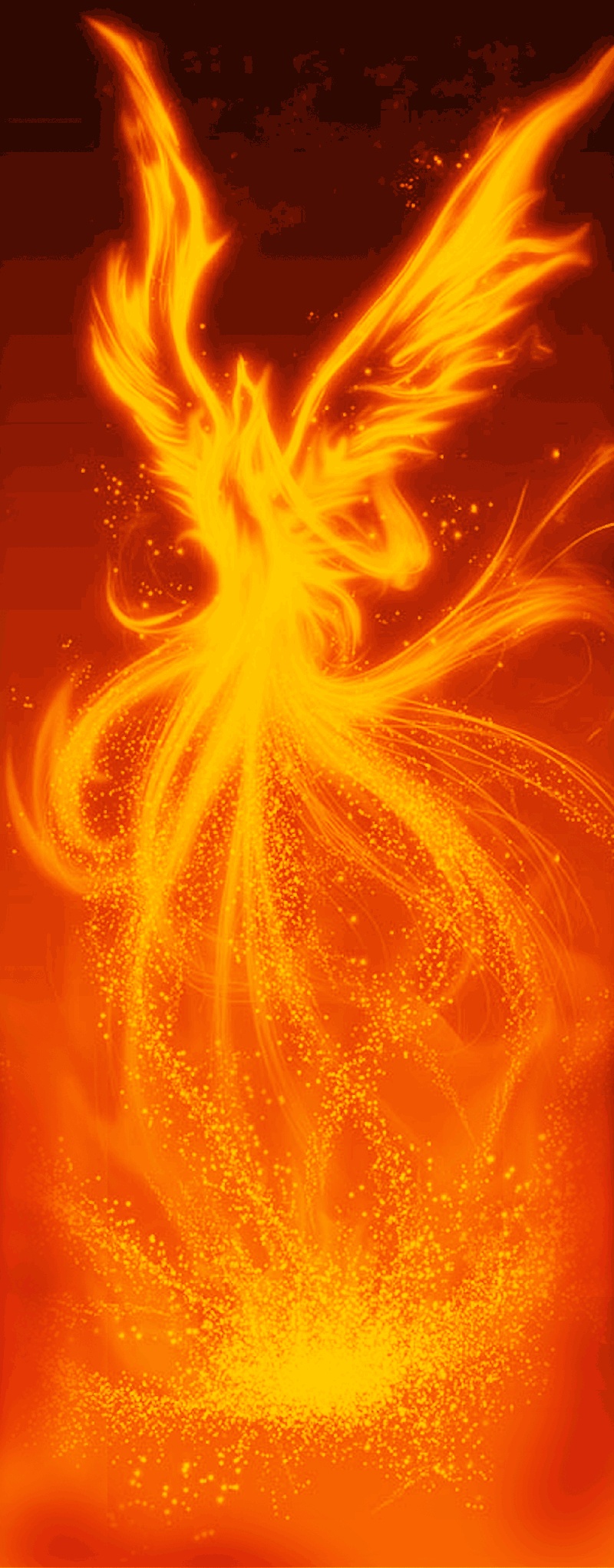 凤凰 中国风 手绘 动感 火焰 设计元素 燃烧 神兽 效果元素 朱雀 浴火