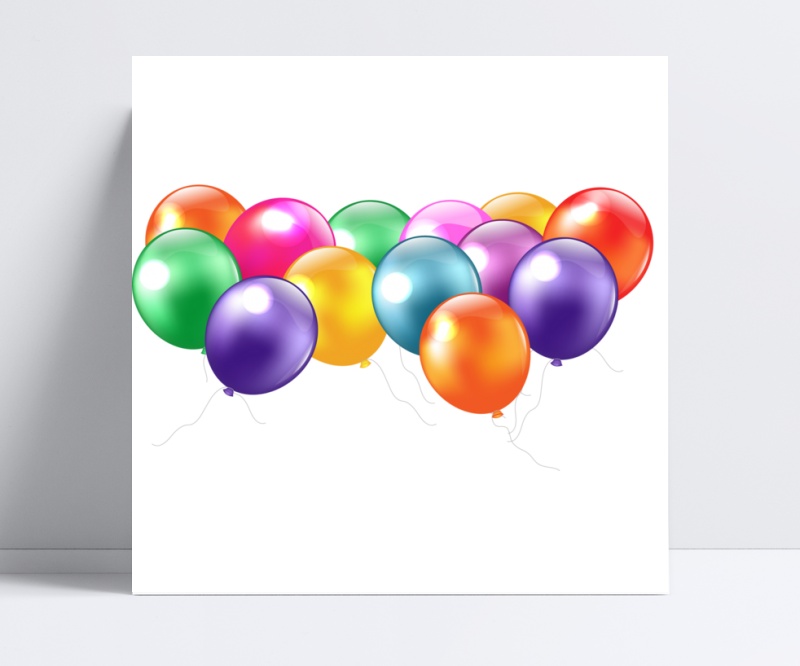漂浮彩色气球