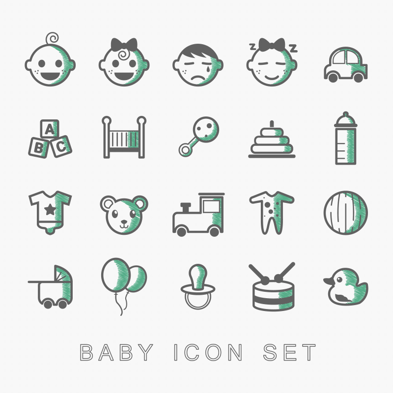 Baby icon set