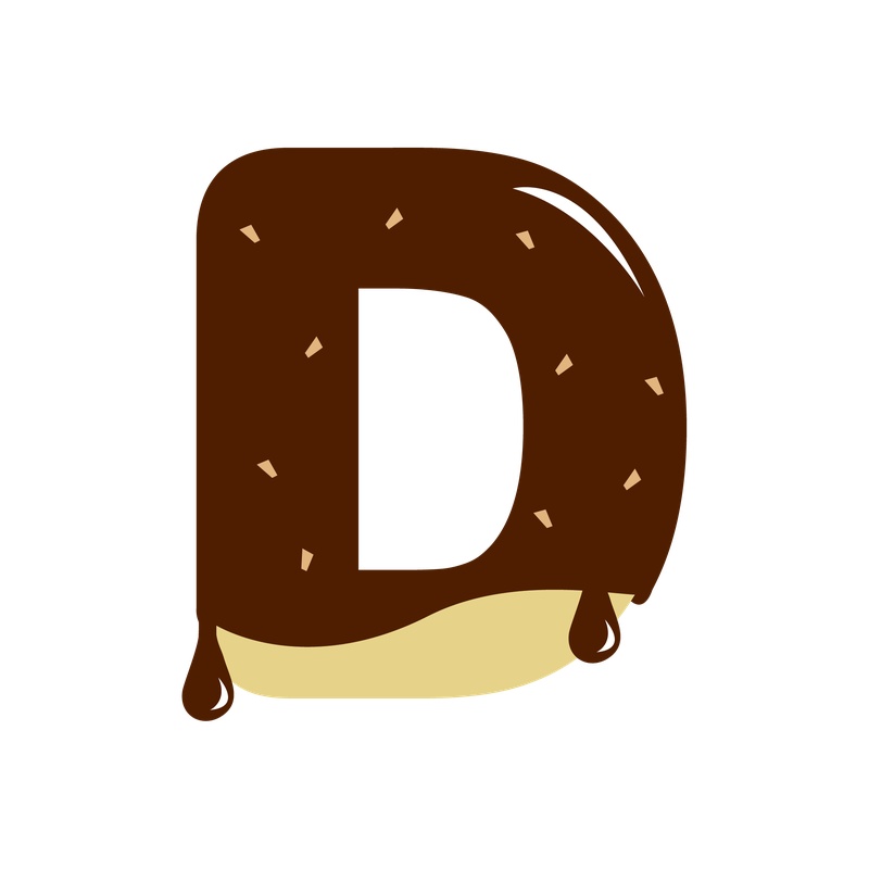 巧克力字母设计 D