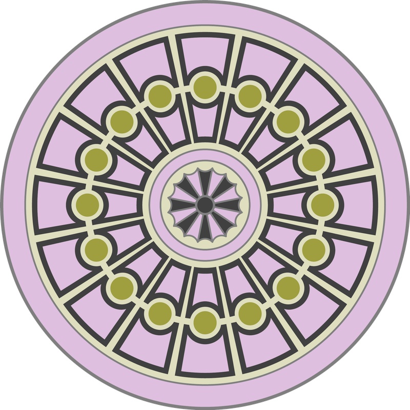 圆形紫底旋转圆点圆盘形图案分层素材