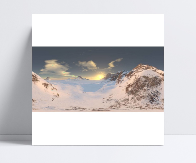3D 雪山HDR高动态贴图素材