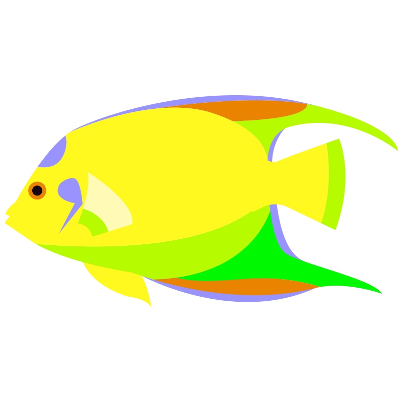 卡通海洋动物彩虹鱼