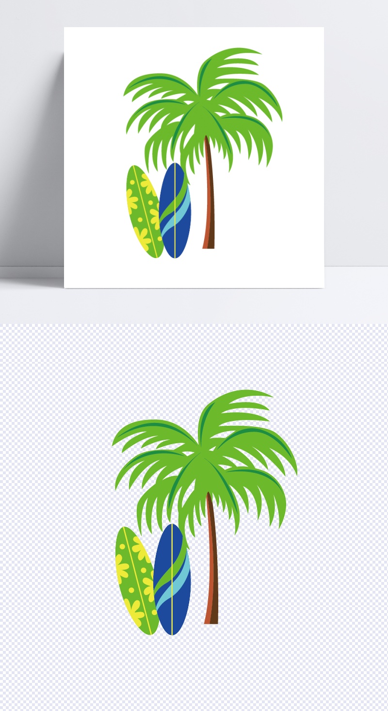 卡通素材 椰子树
