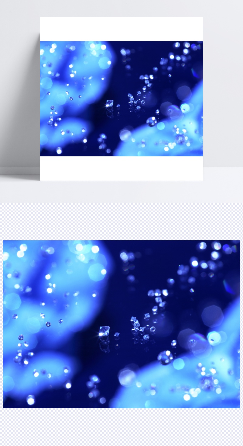 蓝色水晶光点背景素材