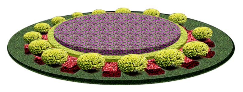 圆环形花坛
