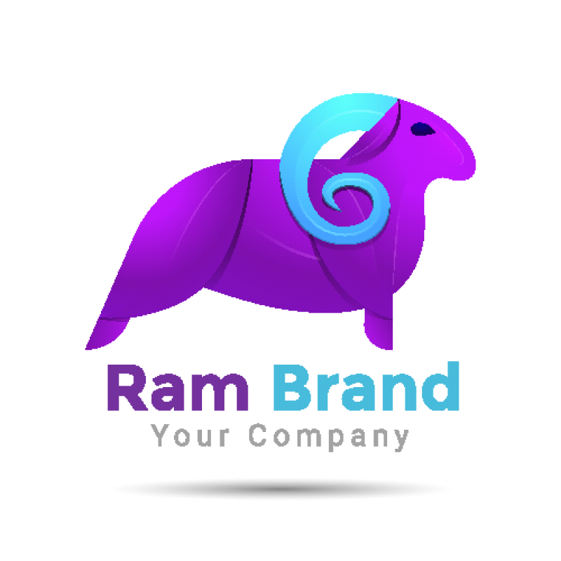 紫色小羊logo矢量素材