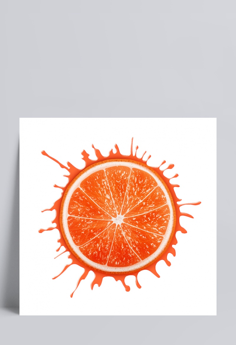 橙子装饰PNG图片下载含PSD