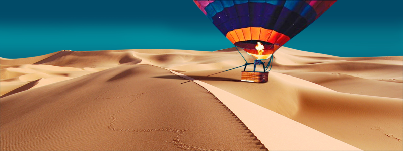 沙漠热气球横幅图片
