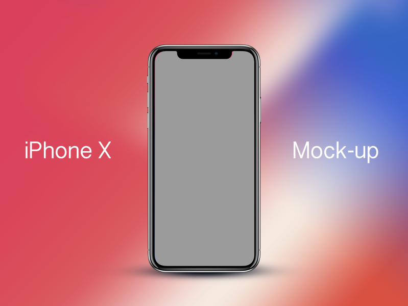 iPhoneX手机正面展示效果贴图模板