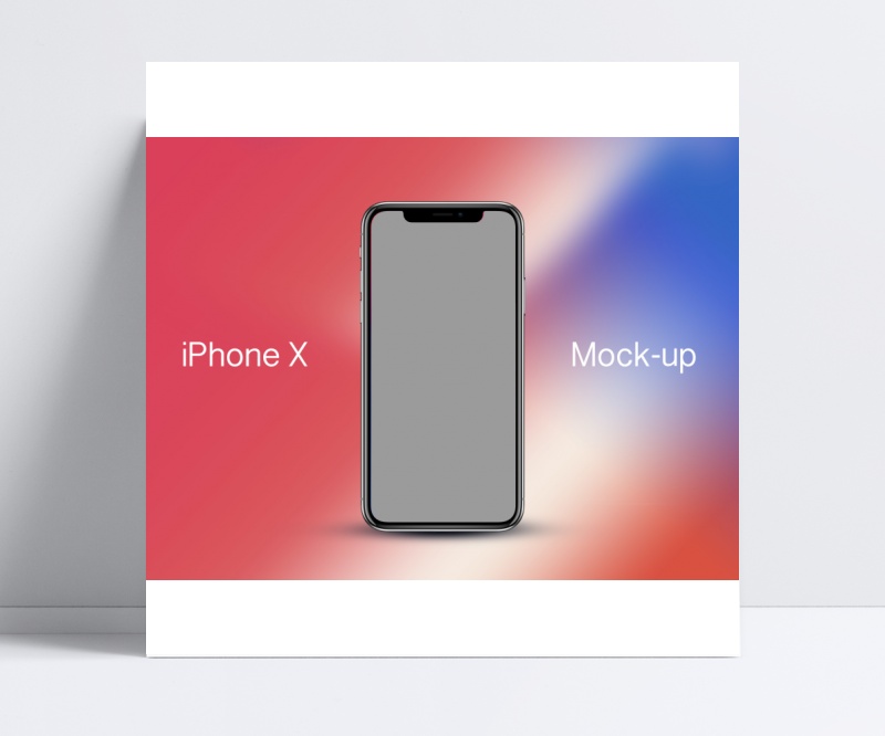 iPhoneX手机正面展示效果贴图模板