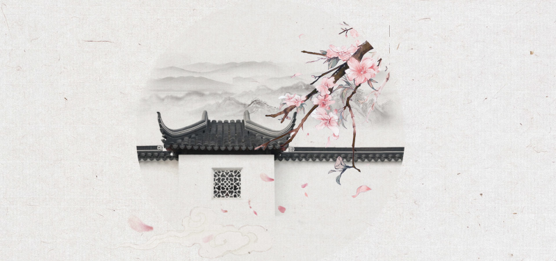 中国风传统古典水墨画背景图