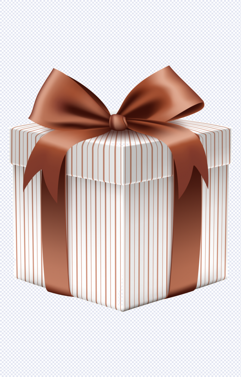 圣诞礼品纸,棕色蝴蝶结礼品盒,白色和棕色礼品盒PNG剪贴画丝带,礼图片