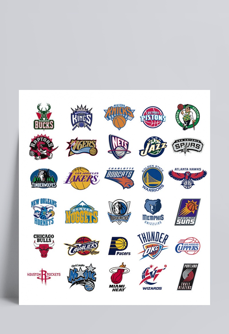 30款NBA球队标志矢量图