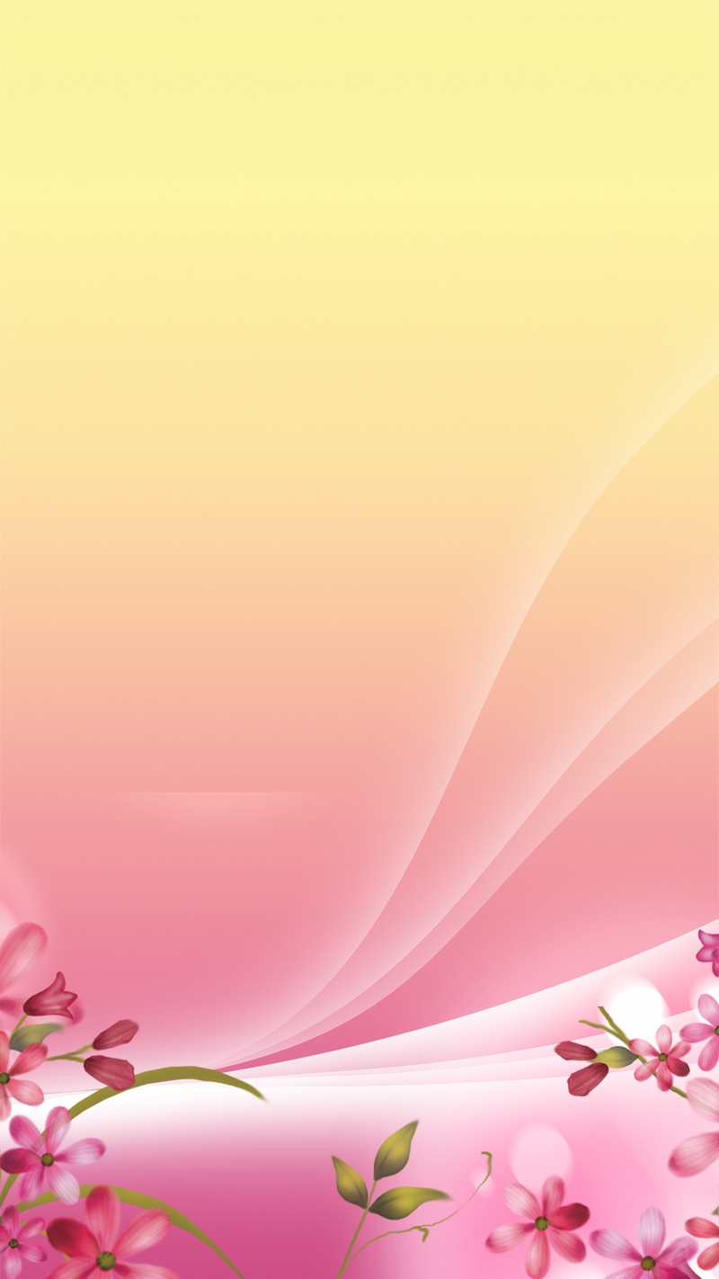 粉色花朵婚庆H5背景素材