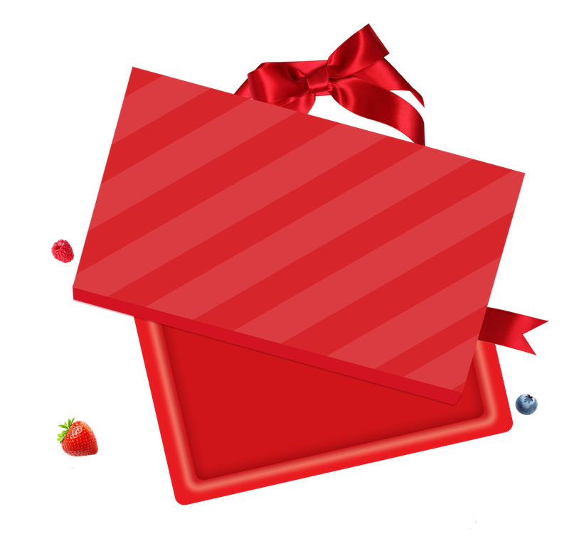 红色礼物盒装饰图案