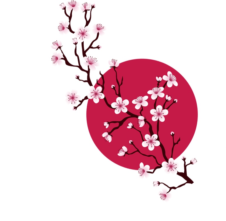 清新粉色樱花日本旅游装饰元素