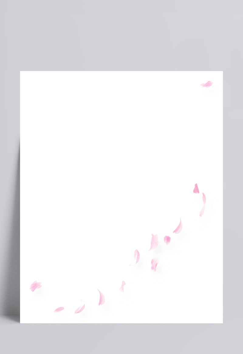 粉色长形漂浮花瓣