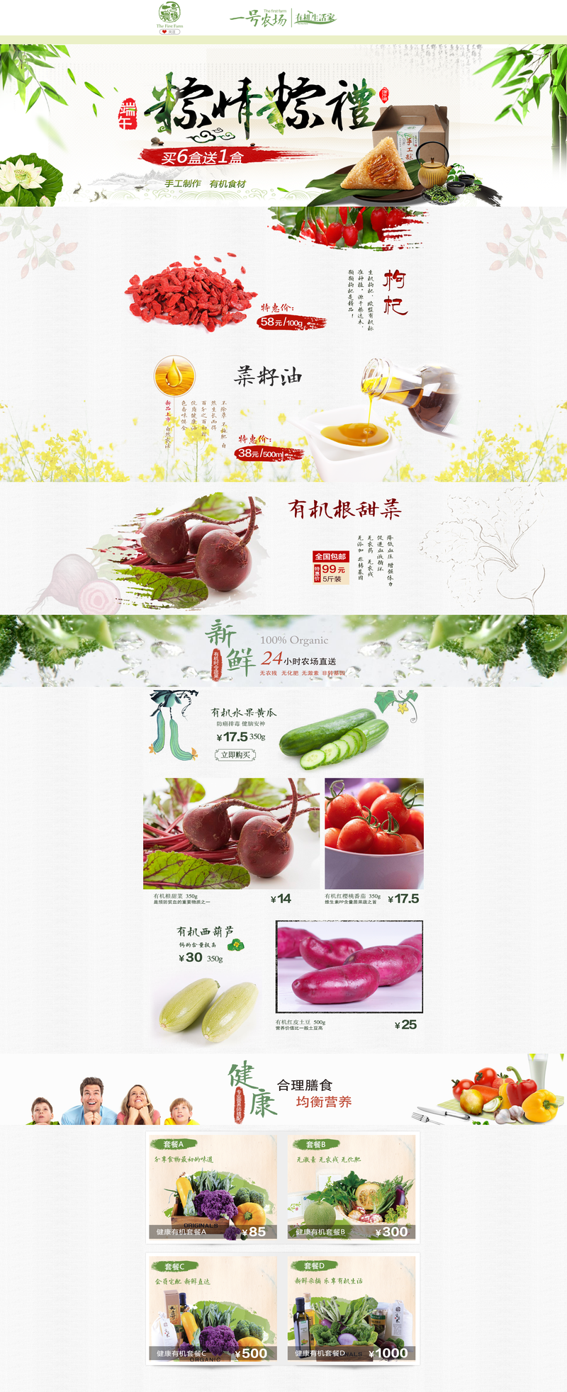 淘宝端午节粽子促销页面设计