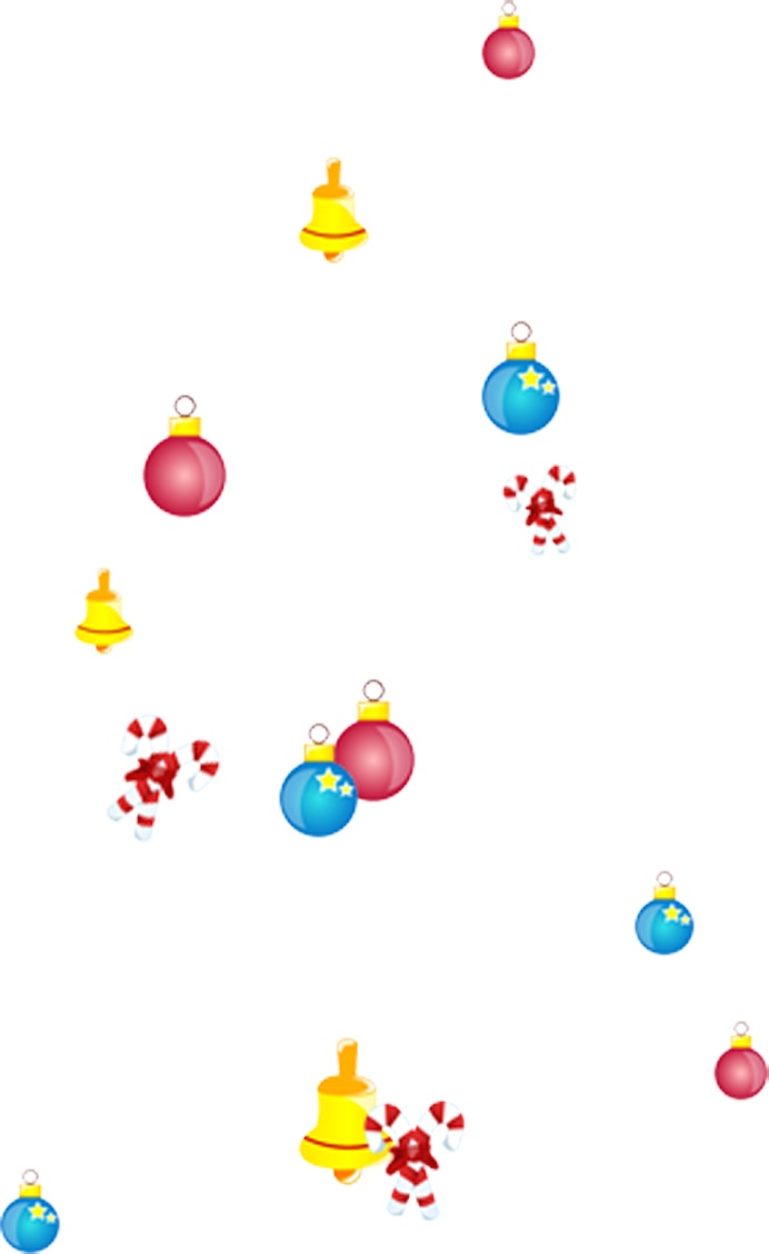 彩色圣诞节圆球漂浮图案