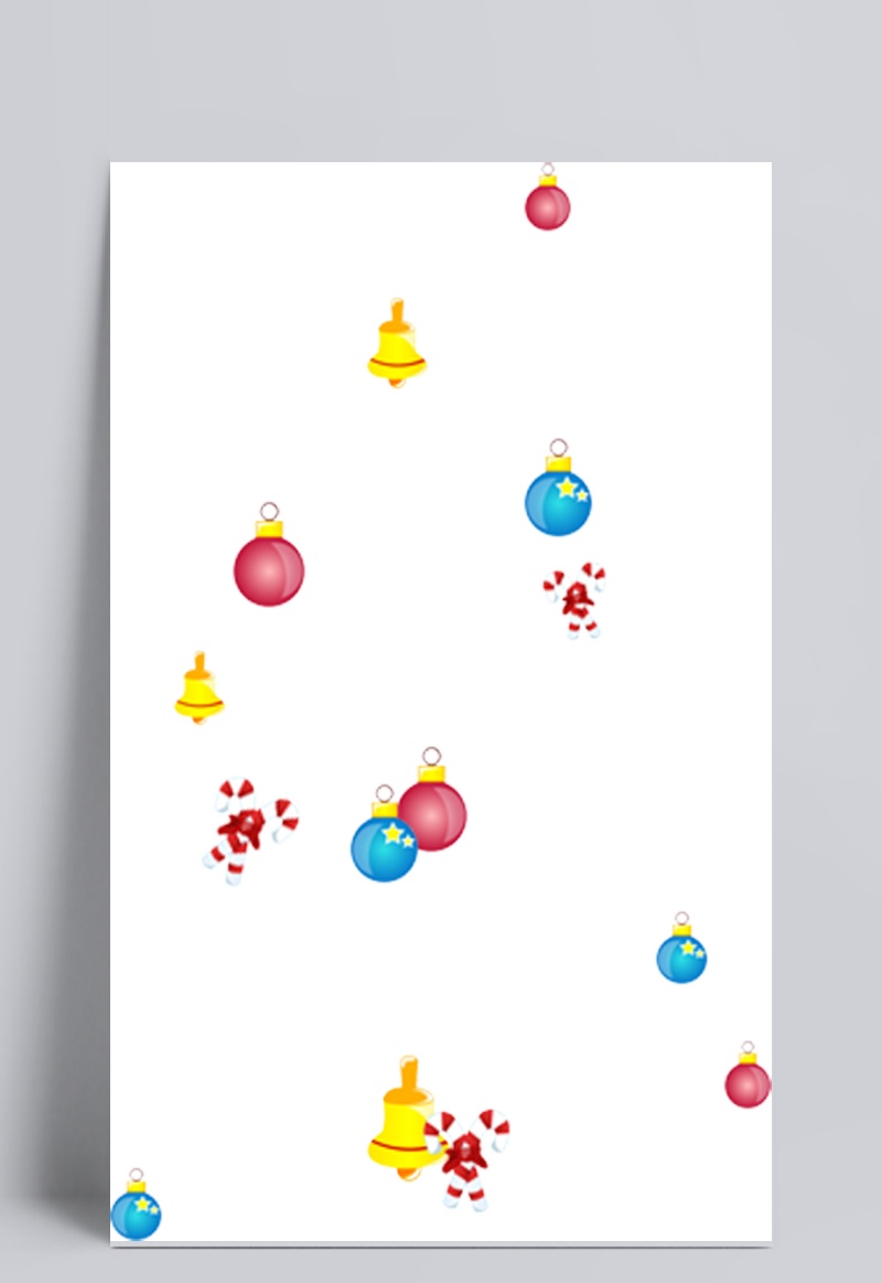 彩色圣诞节圆球漂浮图案