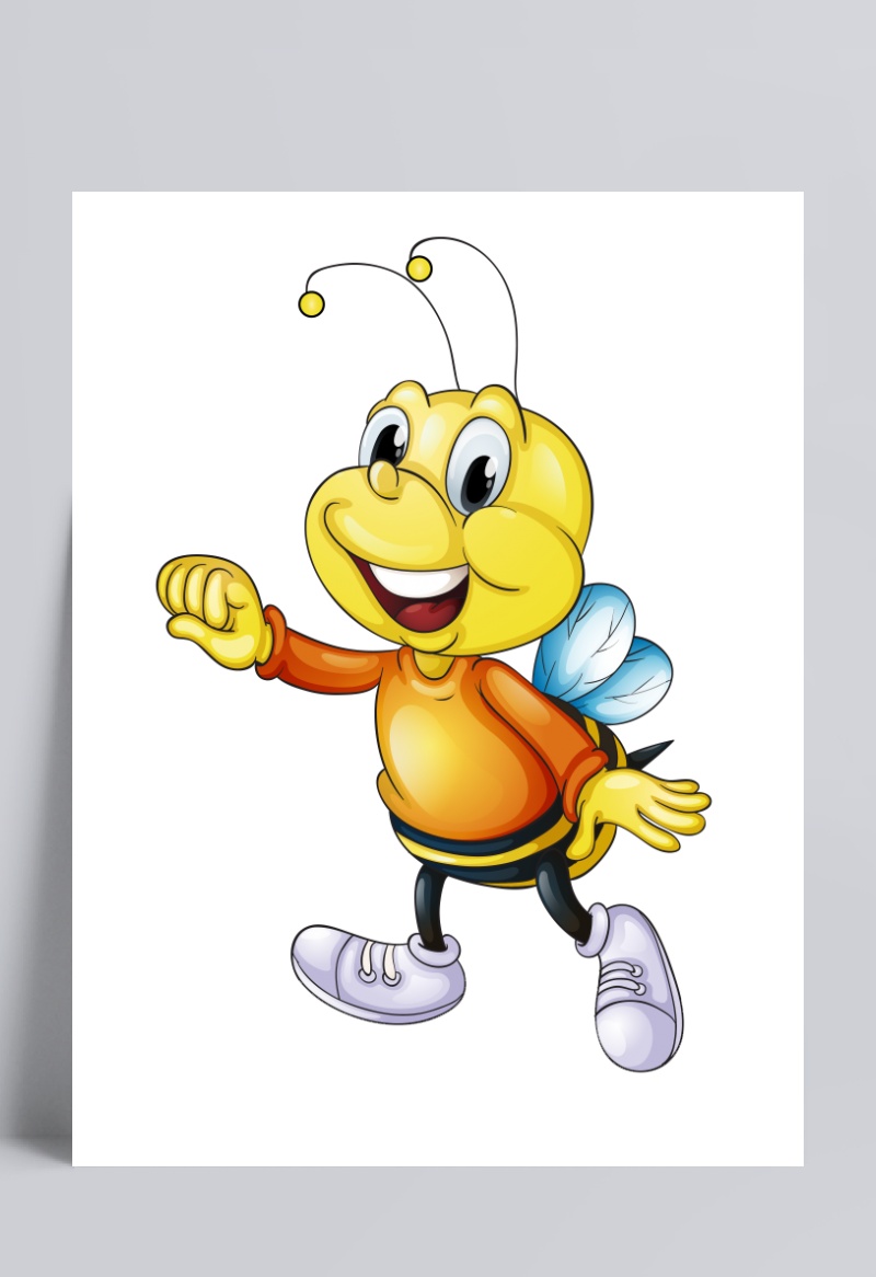 卡通手绘可爱的小蜜蜂