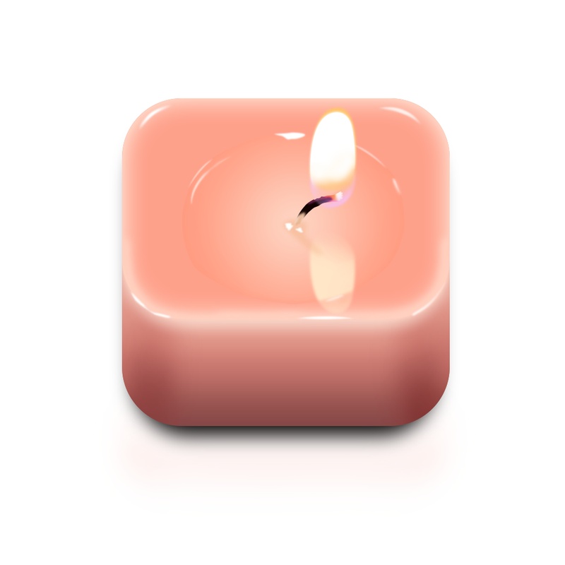 粉色方形蜡烛图片