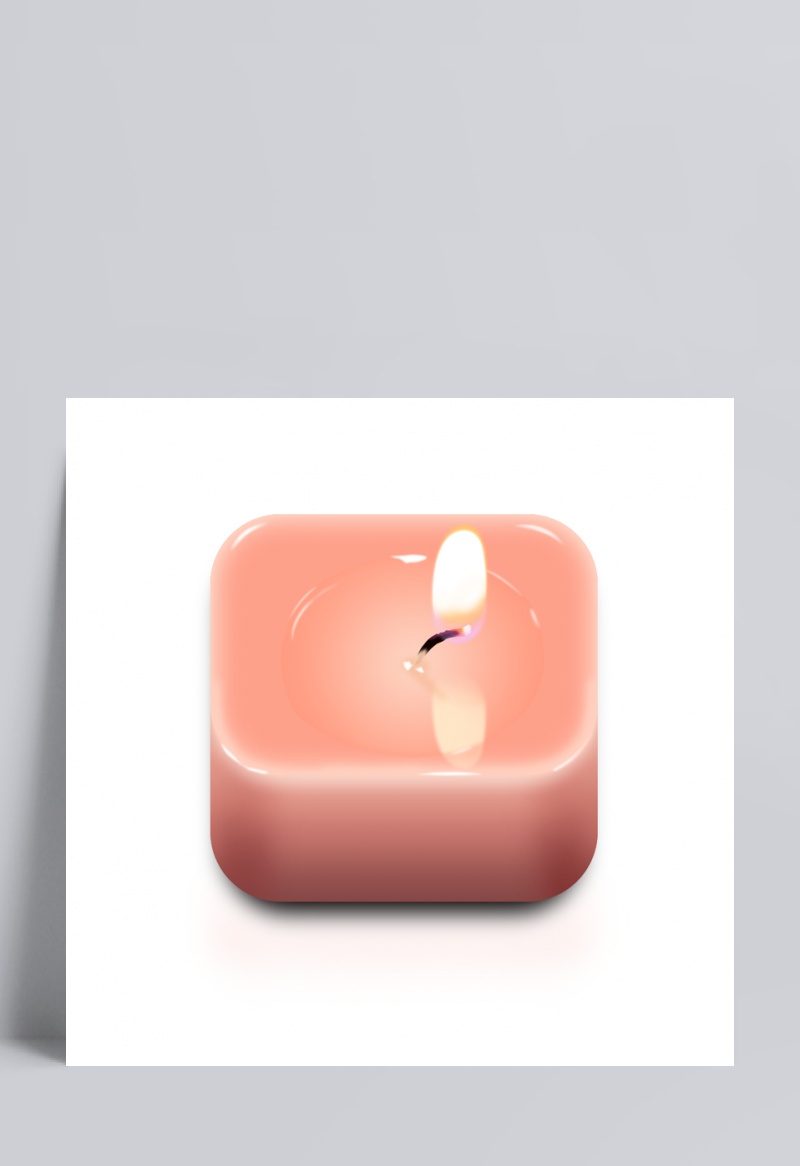 粉色方形蜡烛图片