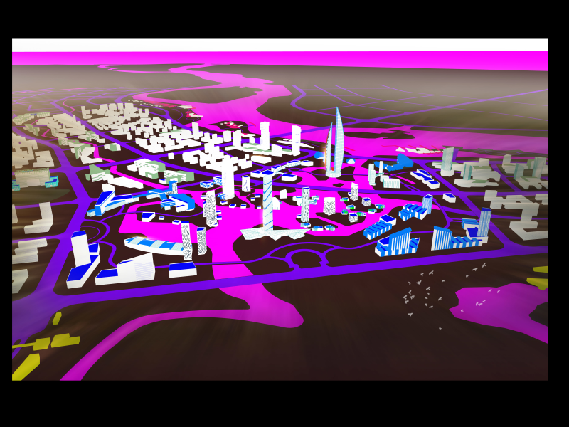 城市规划效果图PSD分层素材图片