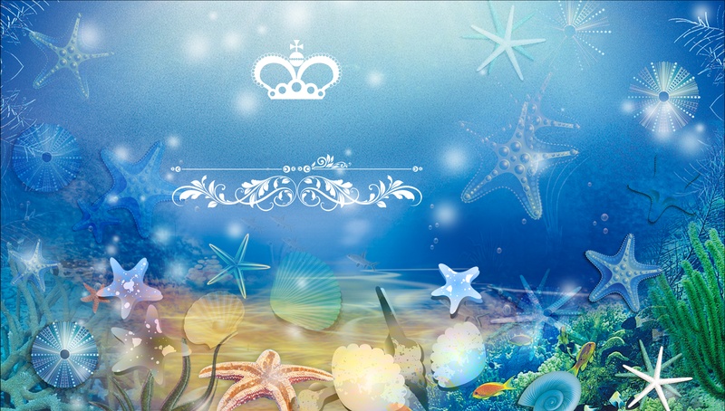 海底世界浪漫主题婚礼背景素材