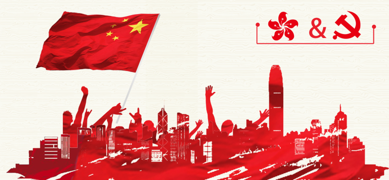 七一建党节香港回归20周年纪念日背景