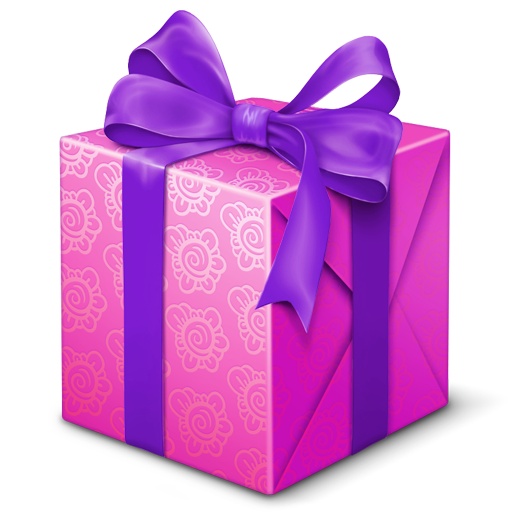 紫色丝带礼盒